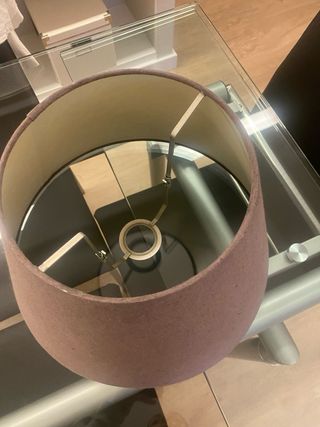 Tulipa lámpara sobremesa tela 38 cm diámetro