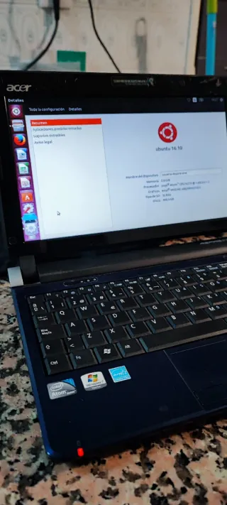 Acer Aspire One Ubuntu 16.10