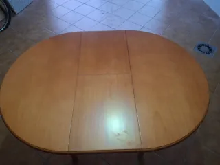 Mesa camilla madera 90cm extensible 130cm