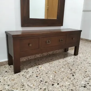 Mueble recibidor con espejo