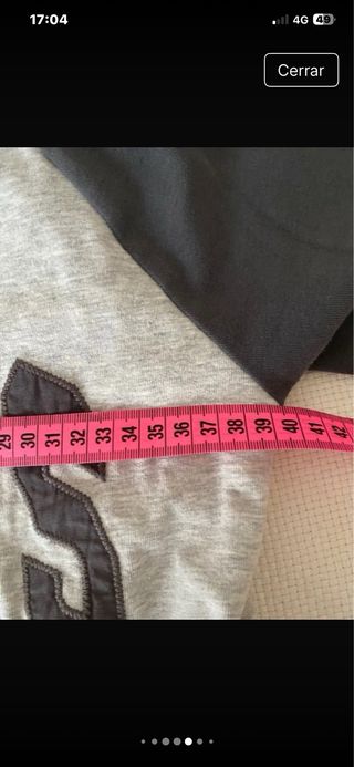 Camiseta Gris Manga Larga PARIS Talla M