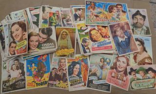 Prospectos de cine antiguos (de mano)