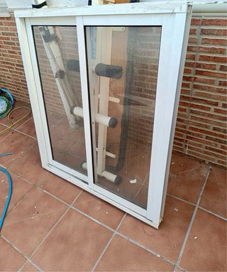Ventana corredera aluminio blanco