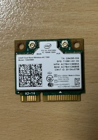 WiFi Intel Dual Band AC 7260HMW
