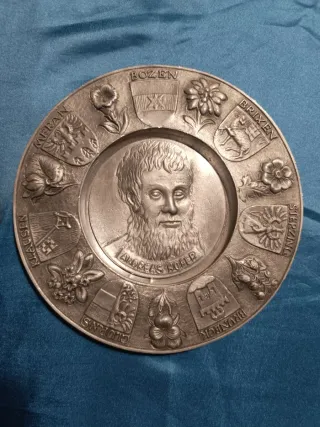 Lotto 8 Piatti Decorativi Vintage in Peltro  Bozen