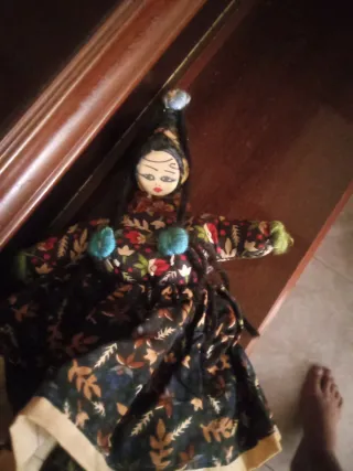 Muñeca antigua de tela