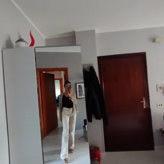 Giacca vera pelle+ jeans zampa Wrangler taglia M