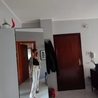 Giacca vera pelle+ jeans zampa Wrangler taglia M