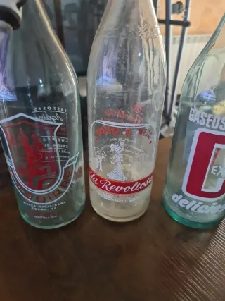 Lotto di 3 Vecchie Bottiglie di Gassosa