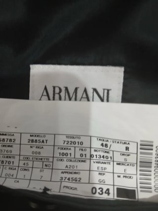 Traje Armani Hombre Negro