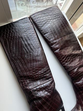 Botas de tacón Zara efecto piel cocodrilo