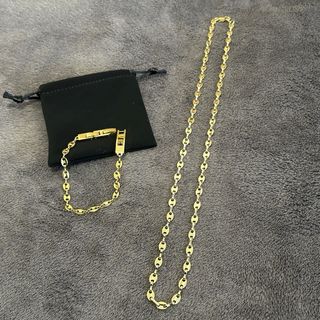 Cadena y pulsera oro laminado hombre