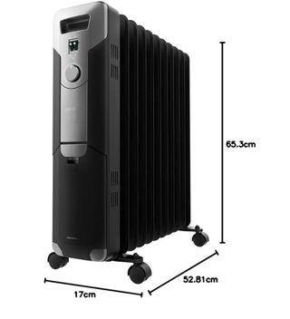 Radiador Eléctrico Marrón y Negro