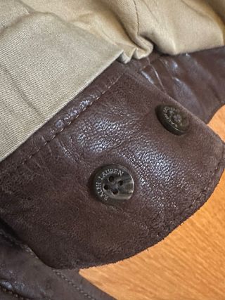 Chaqueta de cuero Ralph Lauren marrón