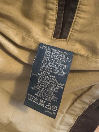 Chaqueta de cuero Ralph Lauren marrón