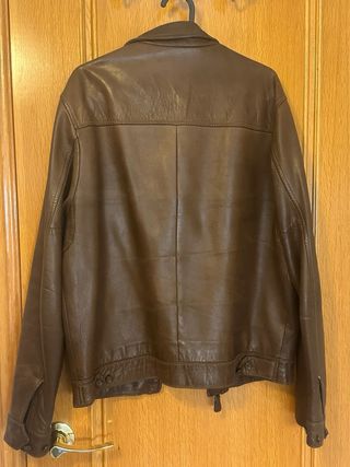 Chaqueta de cuero Ralph Lauren marrón