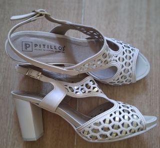 Sandalias Pitillos Piel Talla 40
