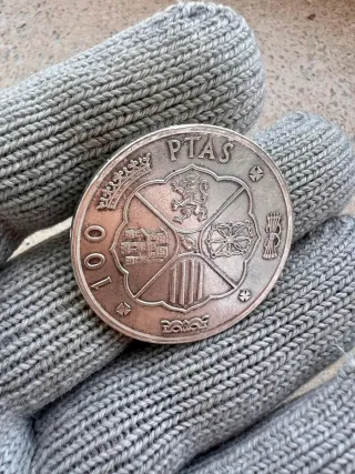 Moneda 100 Pesetas 1966 Franco Plata