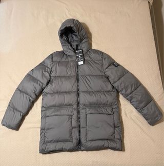 Plumas Ecoalf gris talla L con etiquetas