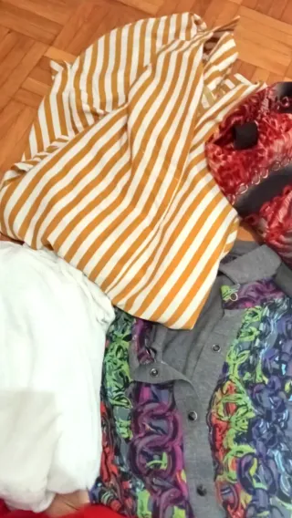 Top brillante azul talla XXL