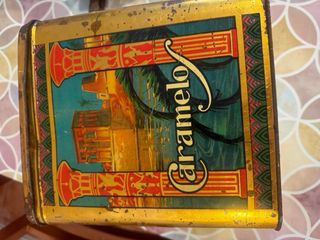 Caja antigua metal turrones J.sanchez zaragoza