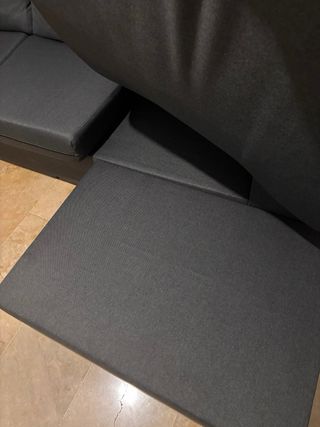 Sofá Chaiselongue reversible Gris 3 plazas