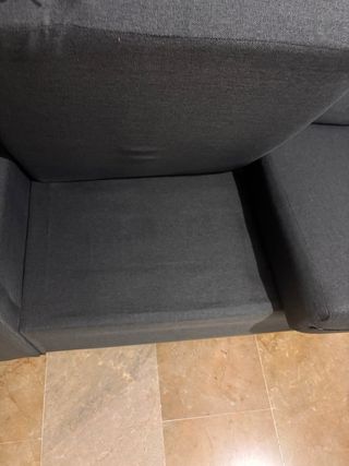 Sofá Chaiselongue reversible Gris 3 plazas