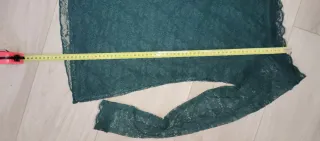 Camiseta encaje verde oscuro