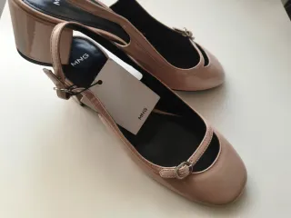 Zapatos Mango Beige/Rosa Talla 37