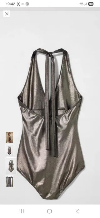 Body Zara Kate Moss dorado/plateado