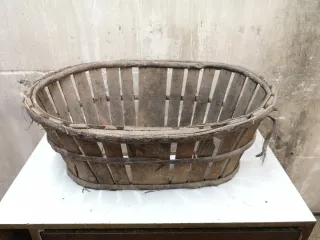 Cesta banasta de fruta de madera