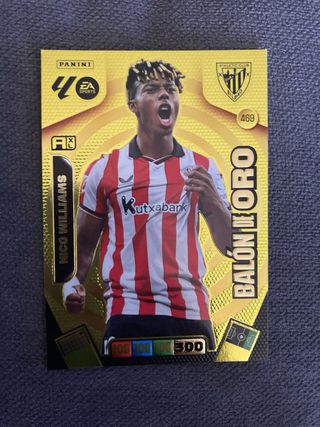Cromo Nico Williams Balón de Oro Panini
