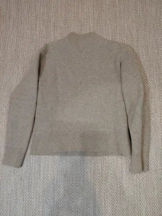 Jersey Beige marron Uniqlo 100% Lana Talla XXS