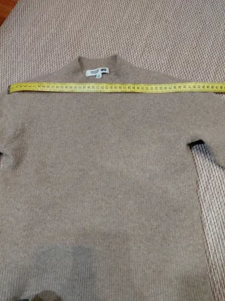 Jersey Beige marron Uniqlo 100% Lana Talla XXS