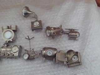 lote 17 reloj sobremesa en miniatura en plata de l