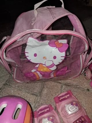 Patines y Casco Hello Kitty Niña