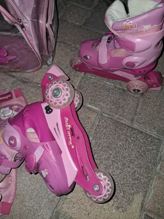 Patines y Casco Hello Kitty Niña
