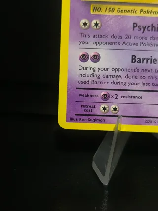 Mewtwo Carta Pokémon Base antigua vintage