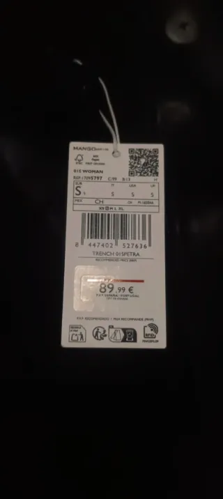 Chaquetón de cuero Mango Talla S