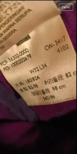 Pantalones Chinos Azul/Morado