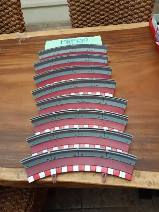 Scalextric 8 bordes muros pianos curva normal R2