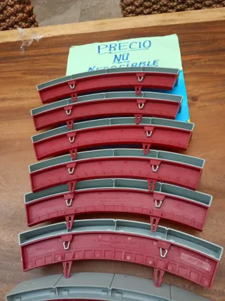 Scalextric 8 bordes muros pianos curva normal R2