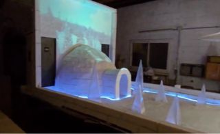 Iglú y estrella para carroza de carnaval