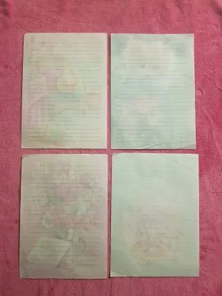 8 Hojas Antiguas Estampados Surtidos