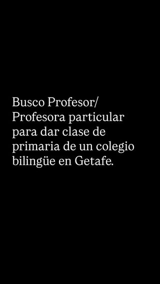 En busca de Profesor/a en Getafe de ingles