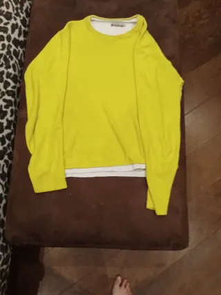 Maglia L Lana, Cotone e Seta Gialla