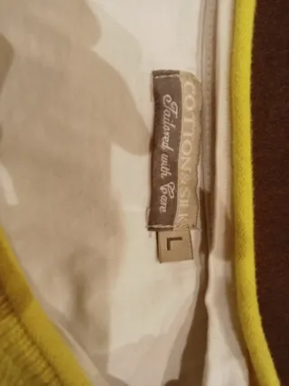 Maglia L Lana, Cotone e Seta Gialla