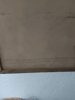 Antiguo óleo Inmaculada Concepción,año 1939.