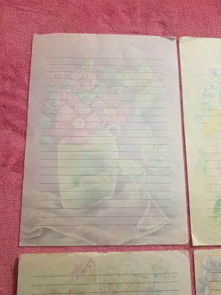 8 hojas antiguas estampados surtidos