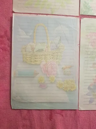 8 hojas antiguas estampados surtidos